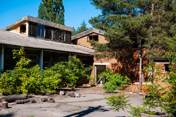 Abandoned buildings of old soviet pioneer camp