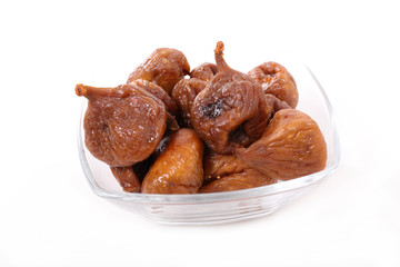 fried fig on white background