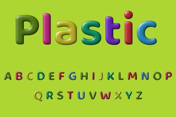 Buntes 3D Plastik Alphabet