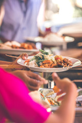 Sate Ayam or Chicken Satay, Indonesian food. Bali island.