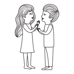 cute little kids avatars characters vector illustration design