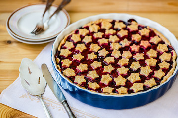 Homemade cream dough cake, pie