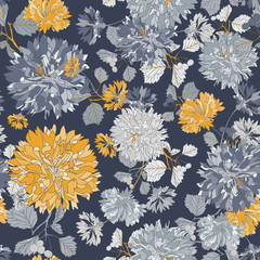 Big Yellow Seamless Vector Textile Pattern