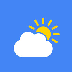 sun and clouds icon