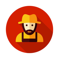 Farmers flat vector icon