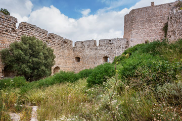 Fototapeta premium Architecture and nature in Kritinia castle on Rhodes island, Greece