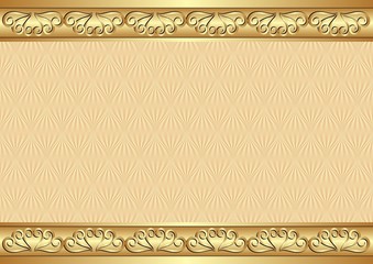 vintage background with golden ornament