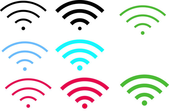 Wifi Wireless Internet Signal Flat Icon For Apps