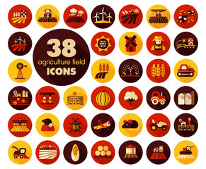 Farm Field icon. Agriculture sign