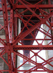 Metal Structure of the San Francisco Golden Gate Bridge 