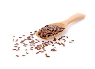 flax seed isolate on white background