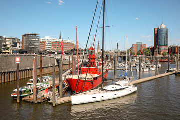 The Hamburg port.