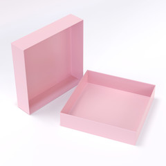 pink gift box 3D illustration, 3D rendering