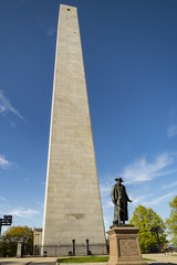 The Bunker Hill Monument in Boston, Massachusetts.
