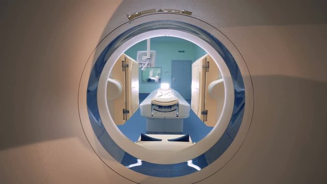 An empty MRI CT PET scanner. 4K.