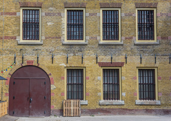 Door and windows of the former prison in Leeuwarden, Netherlands