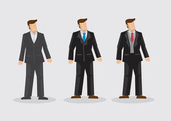 Business Suits for Men Vector Characters Illustration