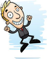 Cartoon Businessman Jumping
