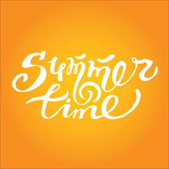 Lettering hand drawn - Summer time