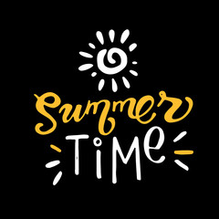Lettering hand drawn - Summer time