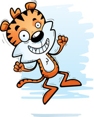 Cartoon Male Tiger Jumping