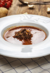 Goulash soup with beef