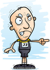 Angry Cartoon Senior Track Athlete