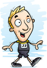 Cartoon Track Athlete Walking