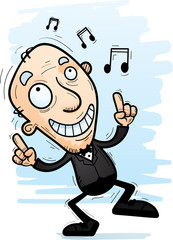 Cartoon Senior Groom Dancing