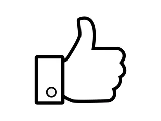 Fototapeten Thumb up like social media symbol vector  © Sepia100