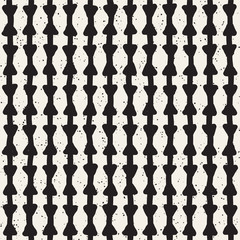 Fototapeta na wymiar Hand drawn lines seamless grungy pattern. Abstract geometric repeating texture in black and white.