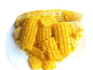 Yellow corn The food was delicious.