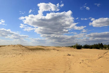 Fototapeta na wymiar nice sky in sandy desert