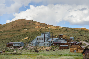 The old stamp mill mine forms a central part of the old ghost town of Bodie, California