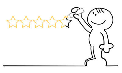 Figur gibt Bewertung ab