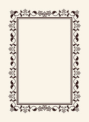 Old Vintage Frame with Cut Angles and Thin Swirls