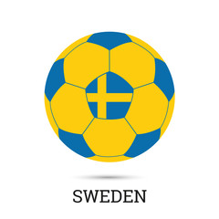 Flag of Sweden soccer ball