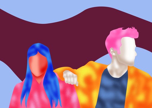 Man demonstrating power over his girlfriend