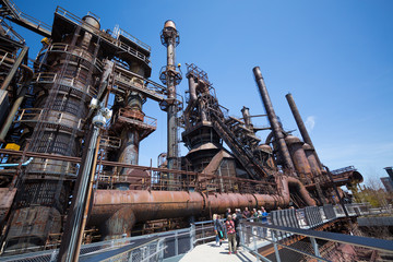 Fototapeta premium Abandoned steel plant Old Bethlehem Steel Plant in Bethlehem, Pennsylvania