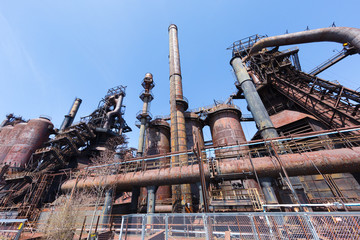 Fototapeta premium Abandoned steel plant Old Bethlehem Steel Plant in Bethlehem, Pennsylvania