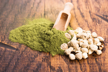 Moringa leaf powder and seeds