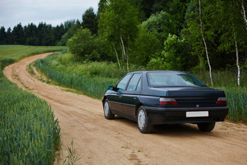 car on a country road