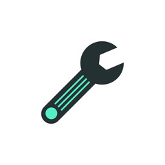 wrench icon. Element of web icon with one color for mobile concept and web apps. Isolated wrench icon can be used for web and mobile