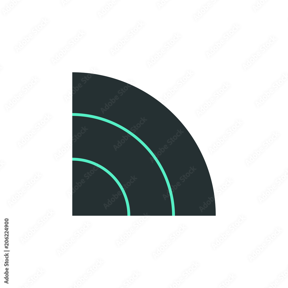 Aufkleber radio wave icon. element of web icon with one color for mobile concept and web apps. isolated radio 