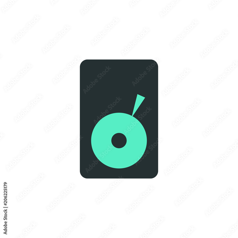 Aufkleber record player icon. element of web icon with one color for mobile concept and web apps. isolated rec