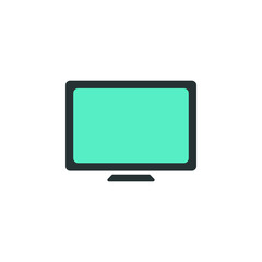 monitor icon. Element of web icon with one color for mobile concept and web apps. Isolated monitor icon can be used for web and mobile