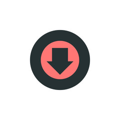 download sign icon. Element of web icon with one color for mobile concept and web apps. Isolated download sign icon can be used for web and mobile