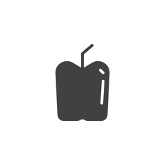 Apple fruit vector icon. filled flat sign for mobile concept and web design. Diet food simple solid icon. Symbol, logo illustration. Pixel perfect vector graphics