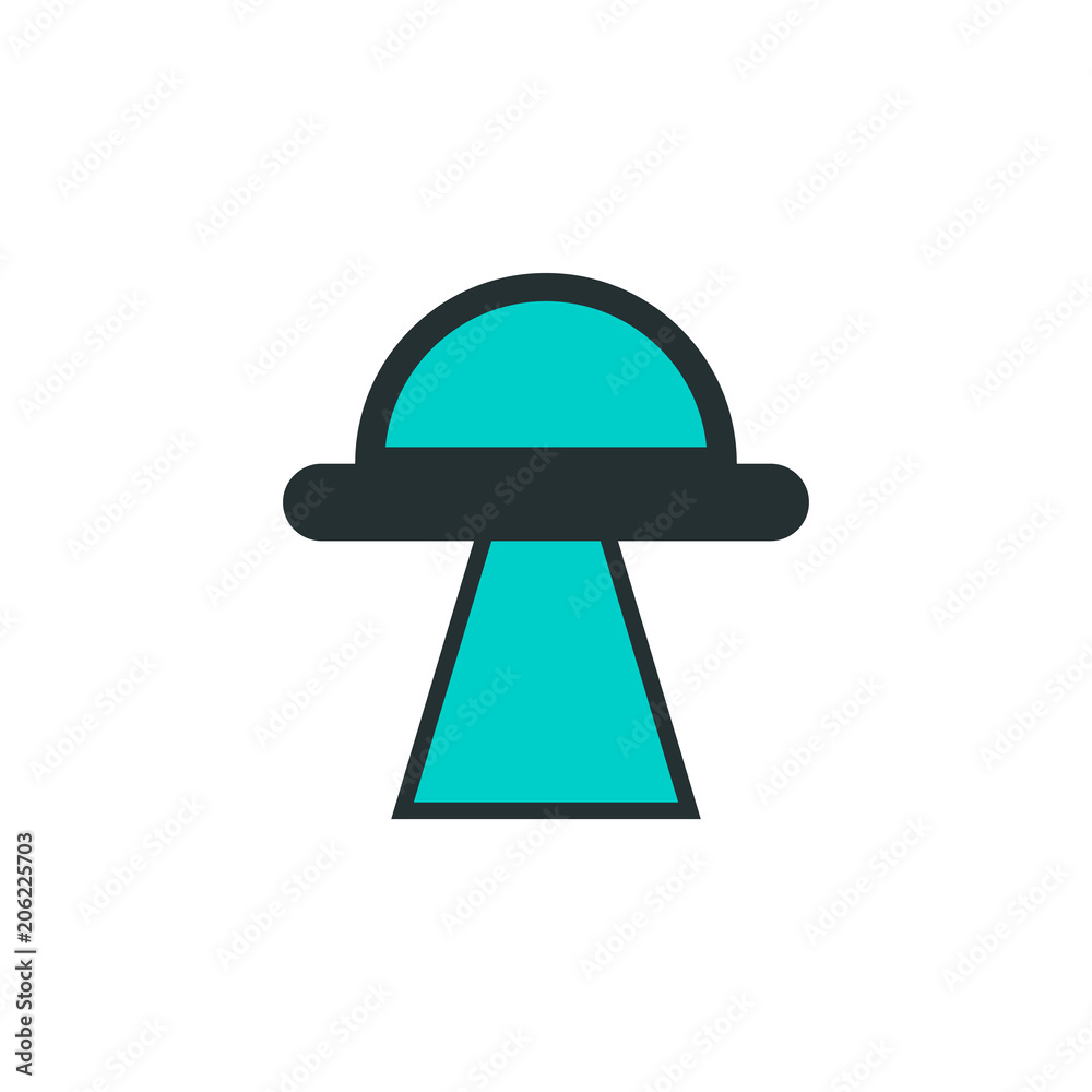 Aufkleber ufo icon. element of web icon with one color for mobile concept and web apps. isolated ufo icon can 