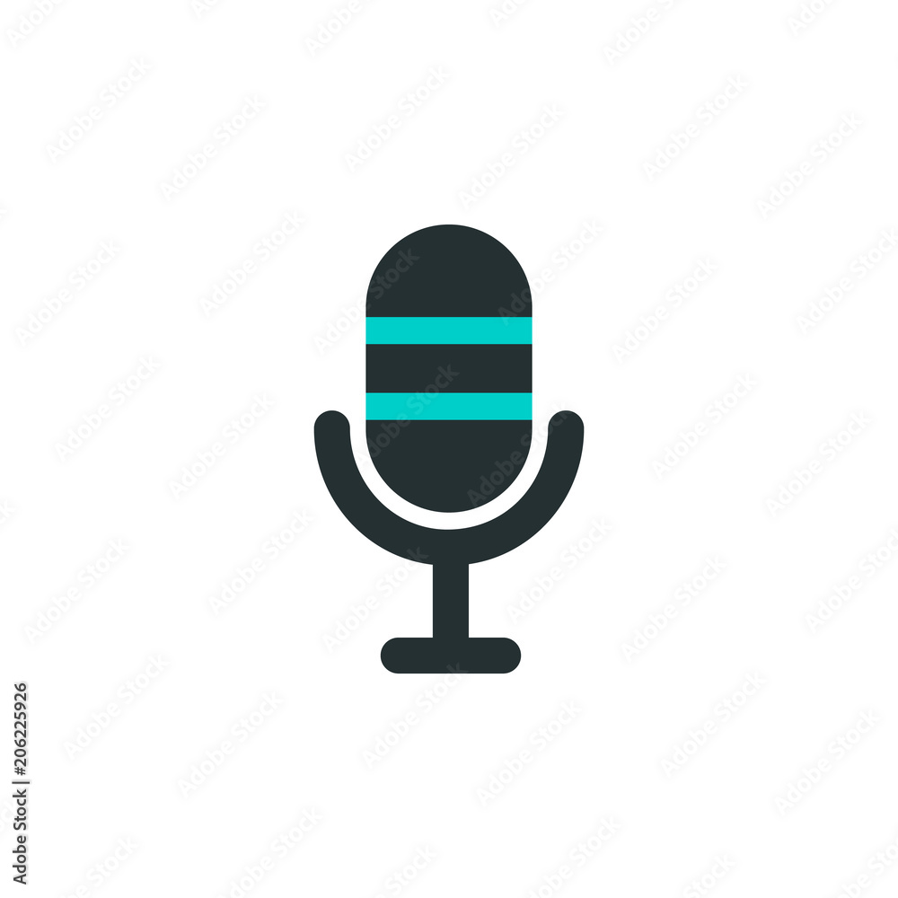 Aufkleber microphone icon. element of web icon with one color for mobile concept and web apps. isolated microp